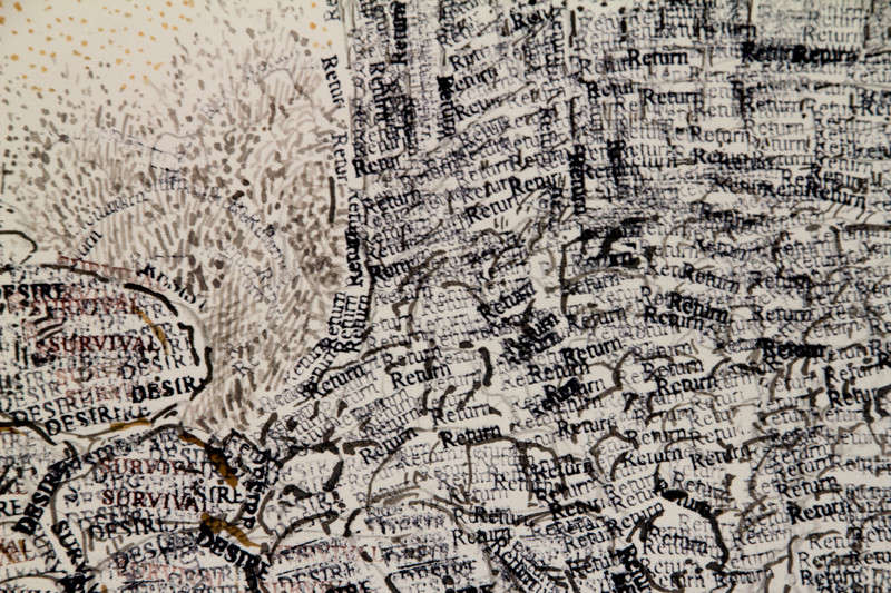 Survival-Return, artwork detail by John Halaka.