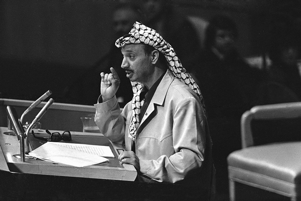 Arafat addressing the General Assembly, 1974.