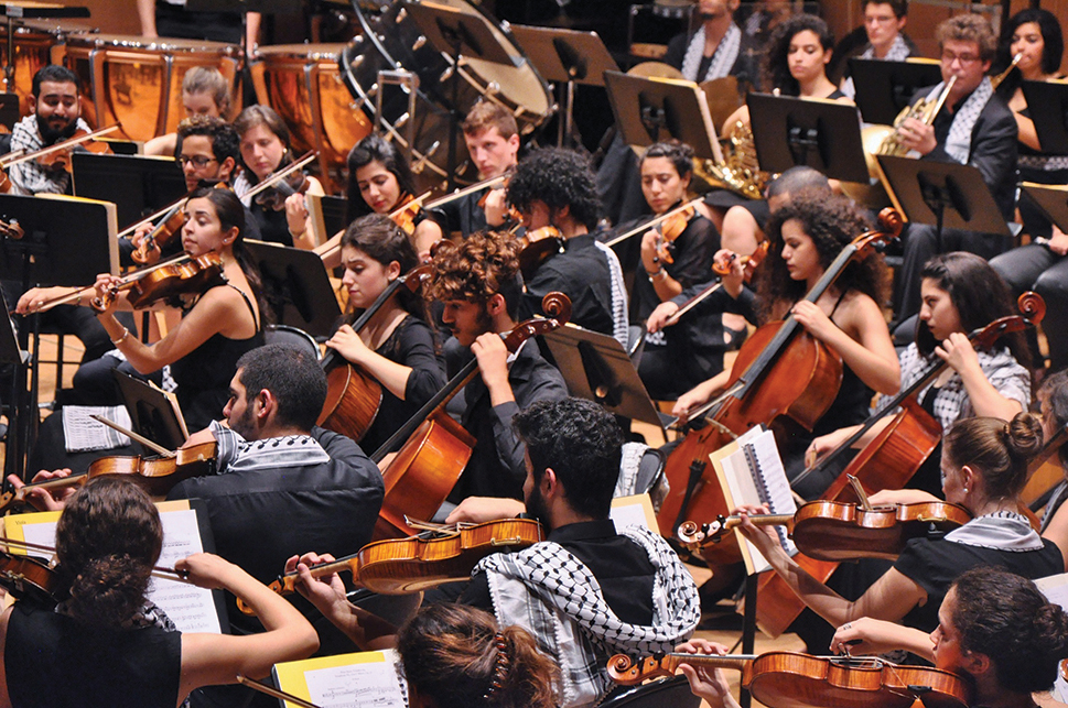 The Palestine Youth Orchestra. Photo courtesy of ESNCM.