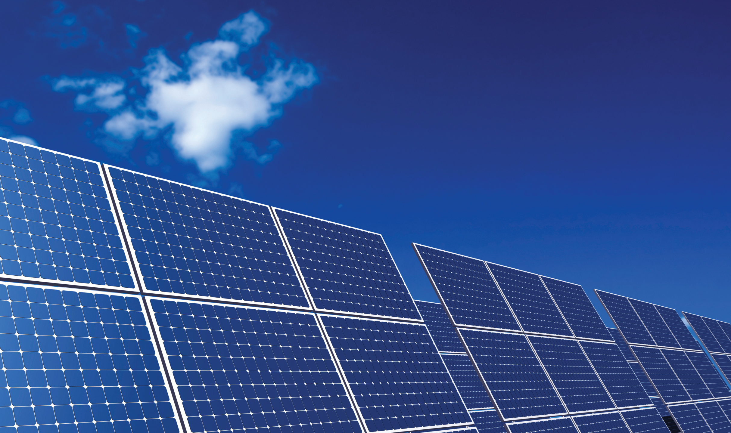 Rows of Solar Panel under clear sky.
