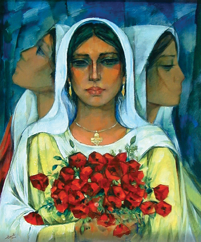 Lady of Jerusalem (2000) by Ismail Shammout. Photo courtesy of the artist.