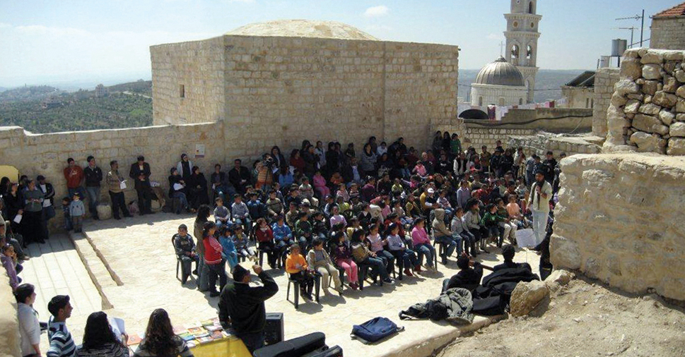 Taybeh kids event. Photo courtesy of RIWAQ Photo Archive.