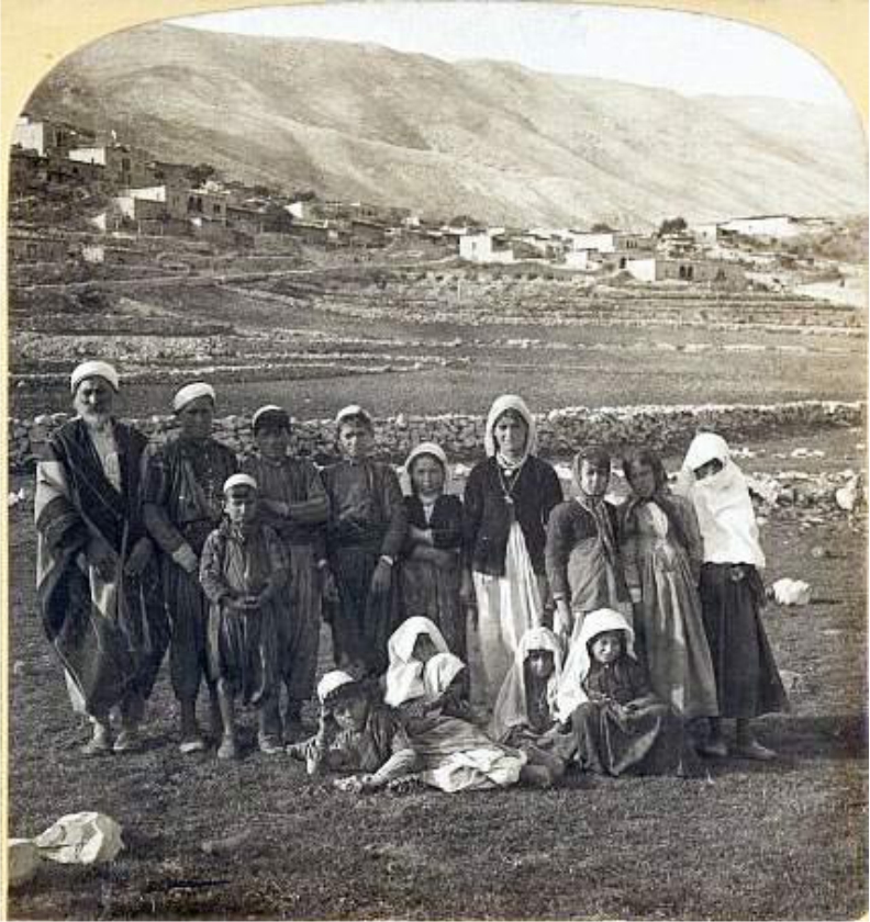 A Druze family from the Syrian town of Majdal Shams, 1901.