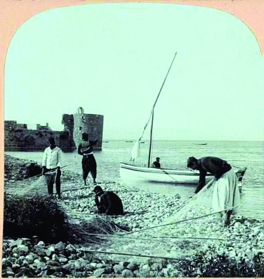 Fishermen at Lake Tiberias (Sea of Galilee), 1903.