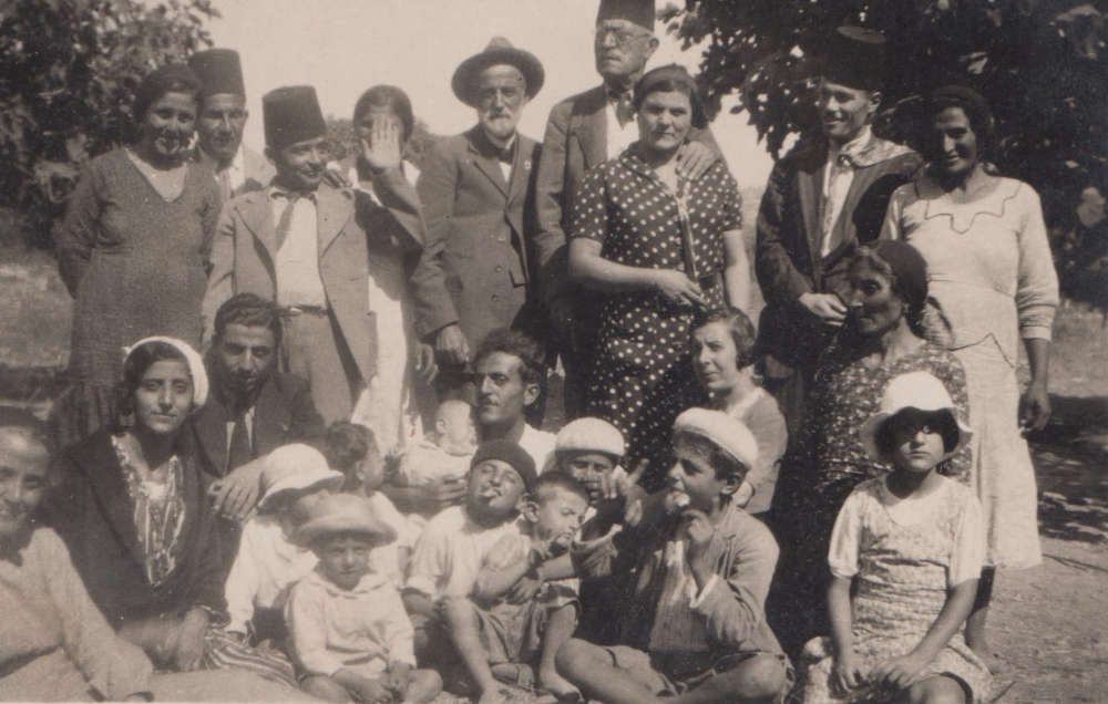 The family of Karimeh Abboud on a religious holiday, Nazareth 1933.