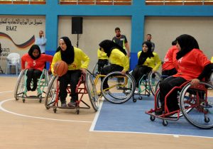 Basketball championship for girls with special needs.